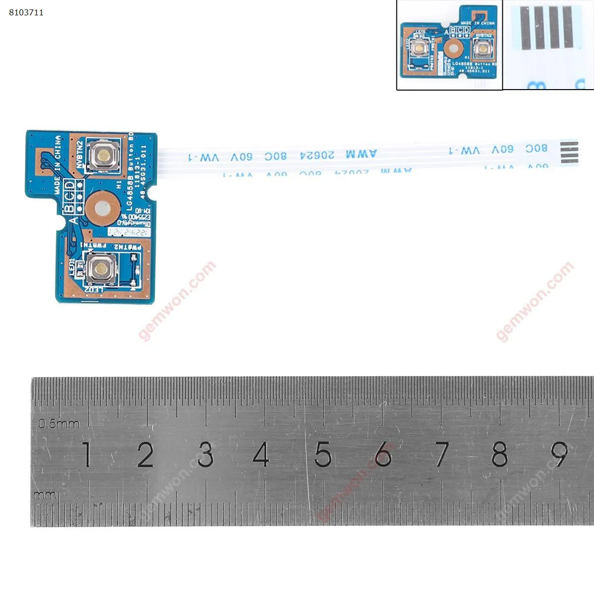 Picture of Power Button Board With Cable For lenovo G580 G585 G480 G485.