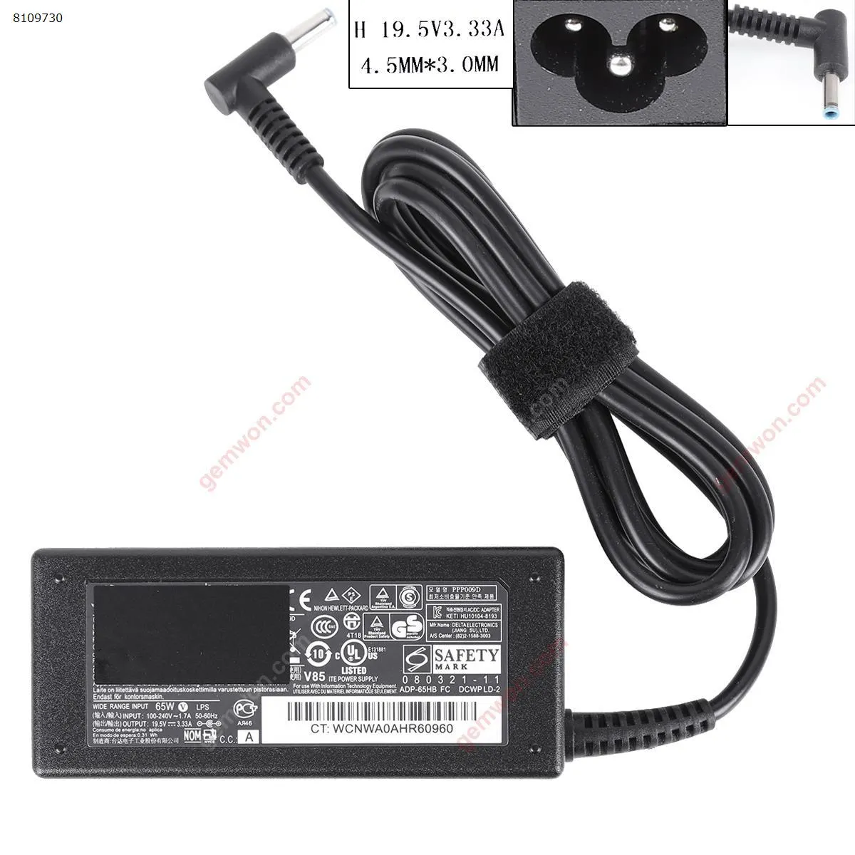 Picture of  HP 19.5V 3.33A Φ4.5*3.0 65W(Quality：A+)