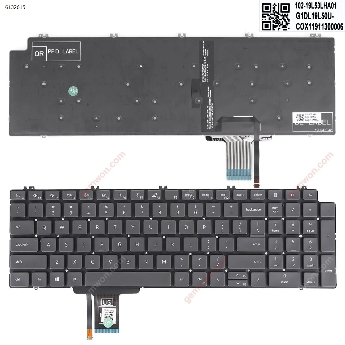 Picture of DELL Precision 7550 7750 GRAY（ Backlit,Without FRAME ​）