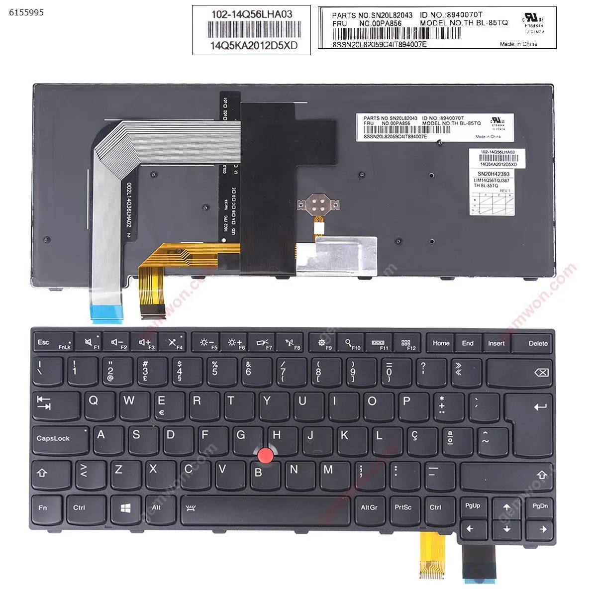 Picture of IBM ThinkPad T460P BLACK FRAME BLACK (Backlit,with point stick For Win8)OEM