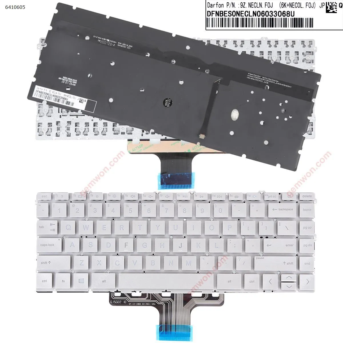 Picture of HP Pavilion X360 14-DV 14-DW 14M-DW 14M-DW0023DX SILVER (Without FRAME,Backlit)