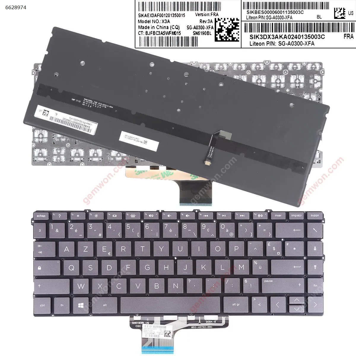 Picture of HP 13-aw0150tu 13-aw0160tu 13-aw0170tu GRAY （Backlit,Without FRAME）