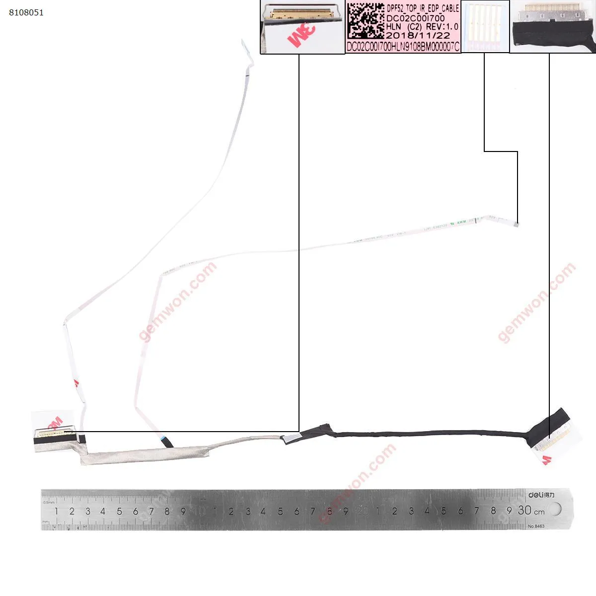 Picture of Laptop LCD/LED cable for HP zhan99 15v G5 With ir 40pin.