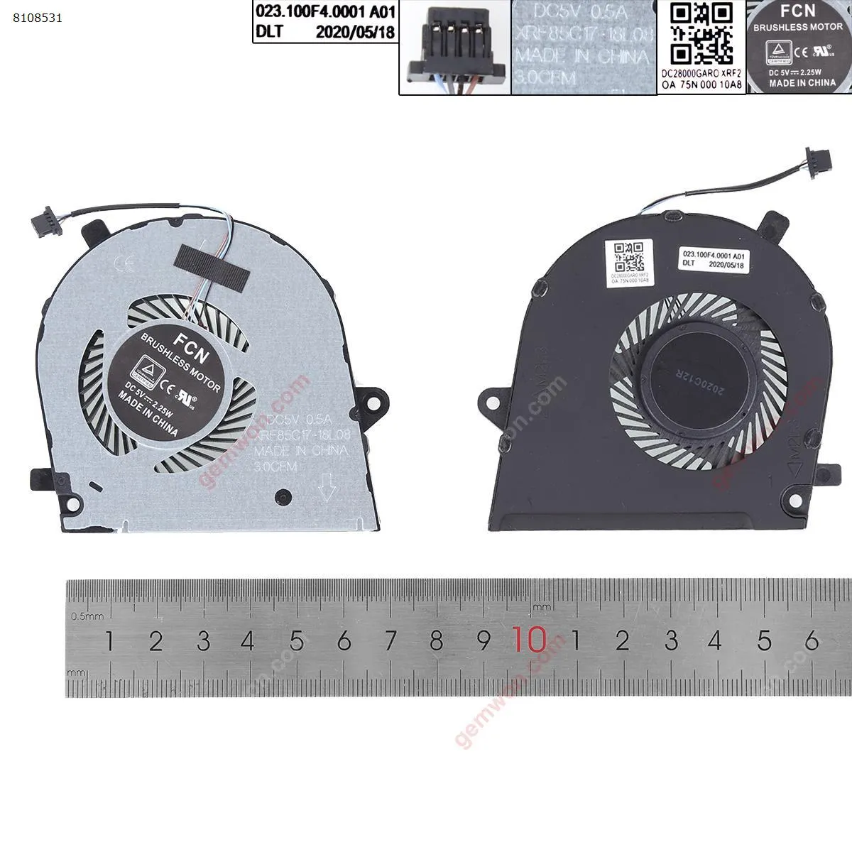Picture of Dell Vostro 5390 5391 CPU Fan 0TCV60 High copy.