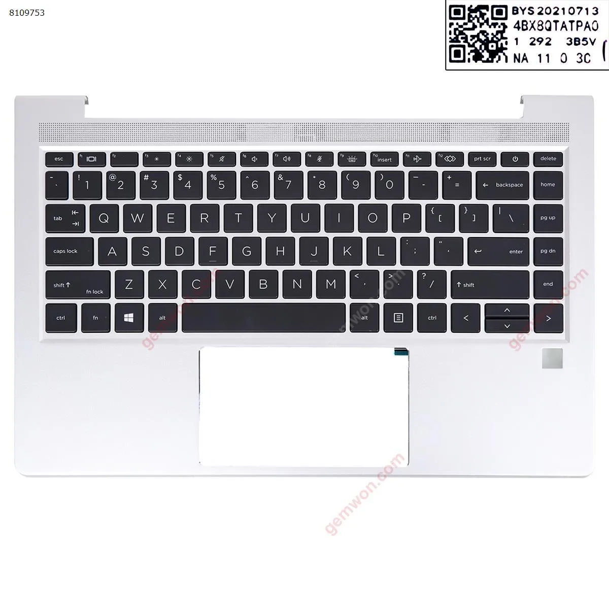 Picture of HP ProBook 440 G8 445 G8 palmres with US keyboard case Upper cover Silver.