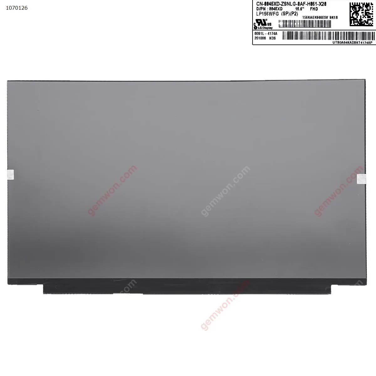 Picture of LCD Laptop Screen AUO/BOE/INNOLUX LP156WFG(SP)(B2) 15.6" FHD 144hz IPS 40 Pins Down right Without Brackets Compatible