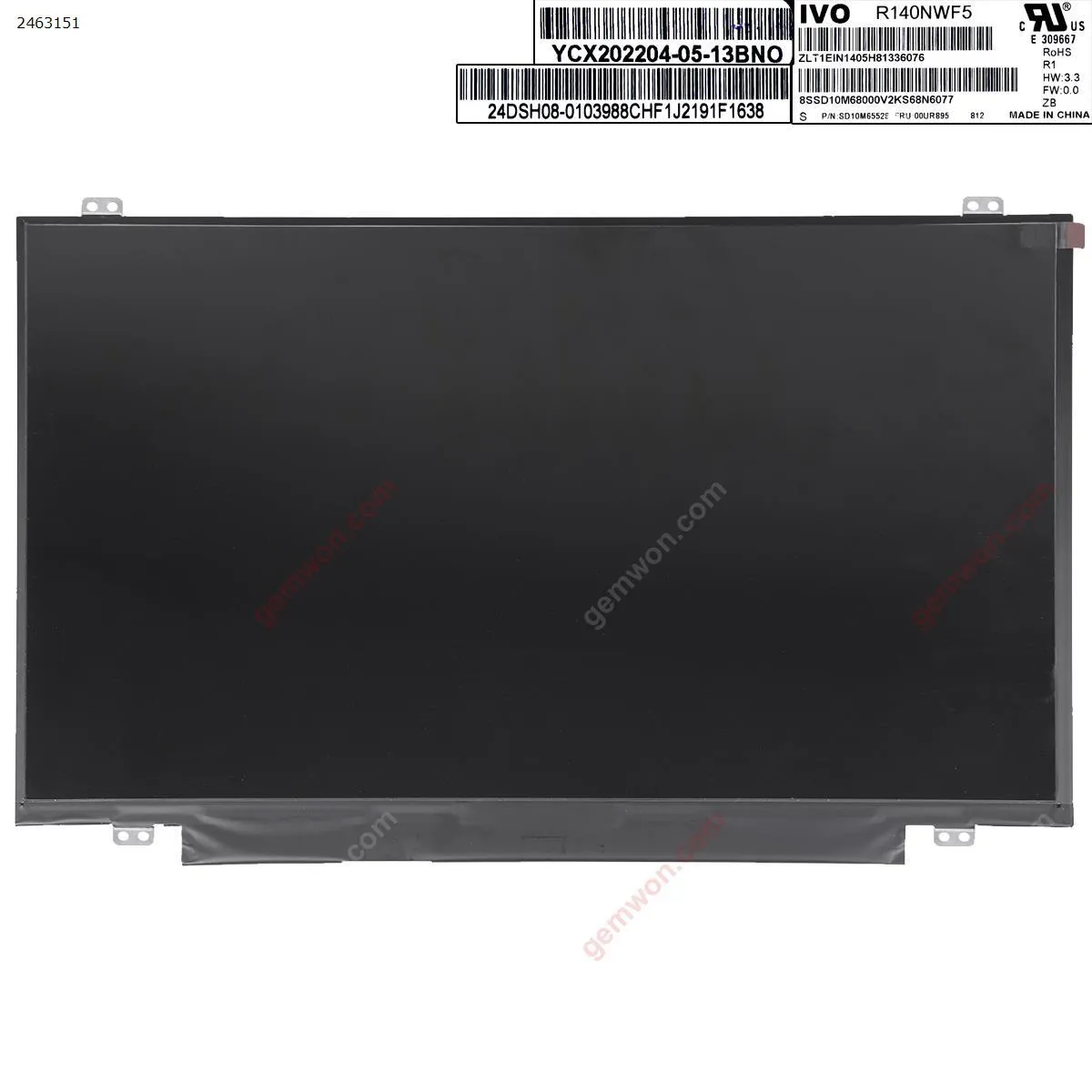 Picture of Lenovo T480S T470S A475 notebook LCD screen touch screen assembly R140NWF5 R1 R6