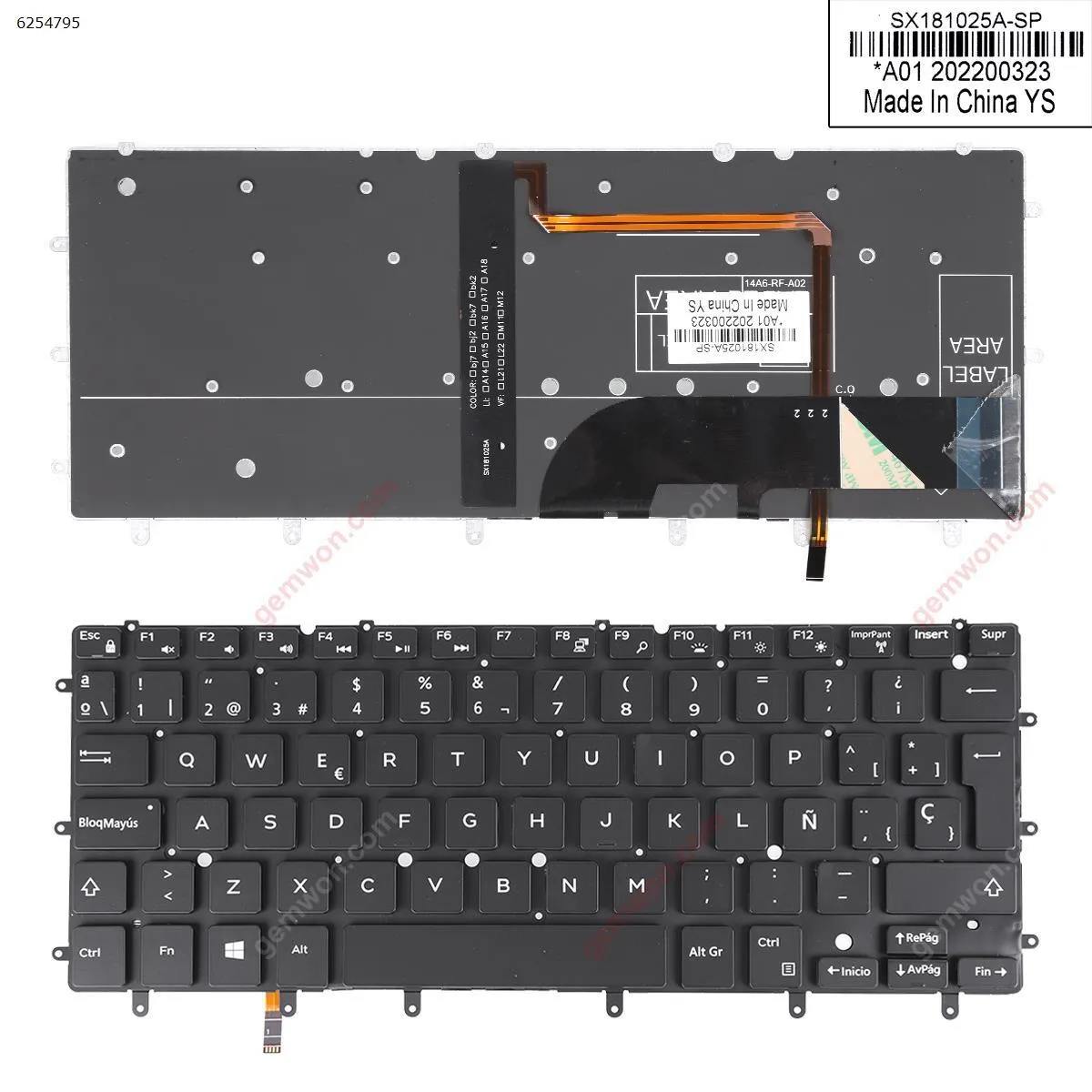 Picture of Dell XPS 13 9343 9350 7347 7348 BLACK (Backlit, Win8)
