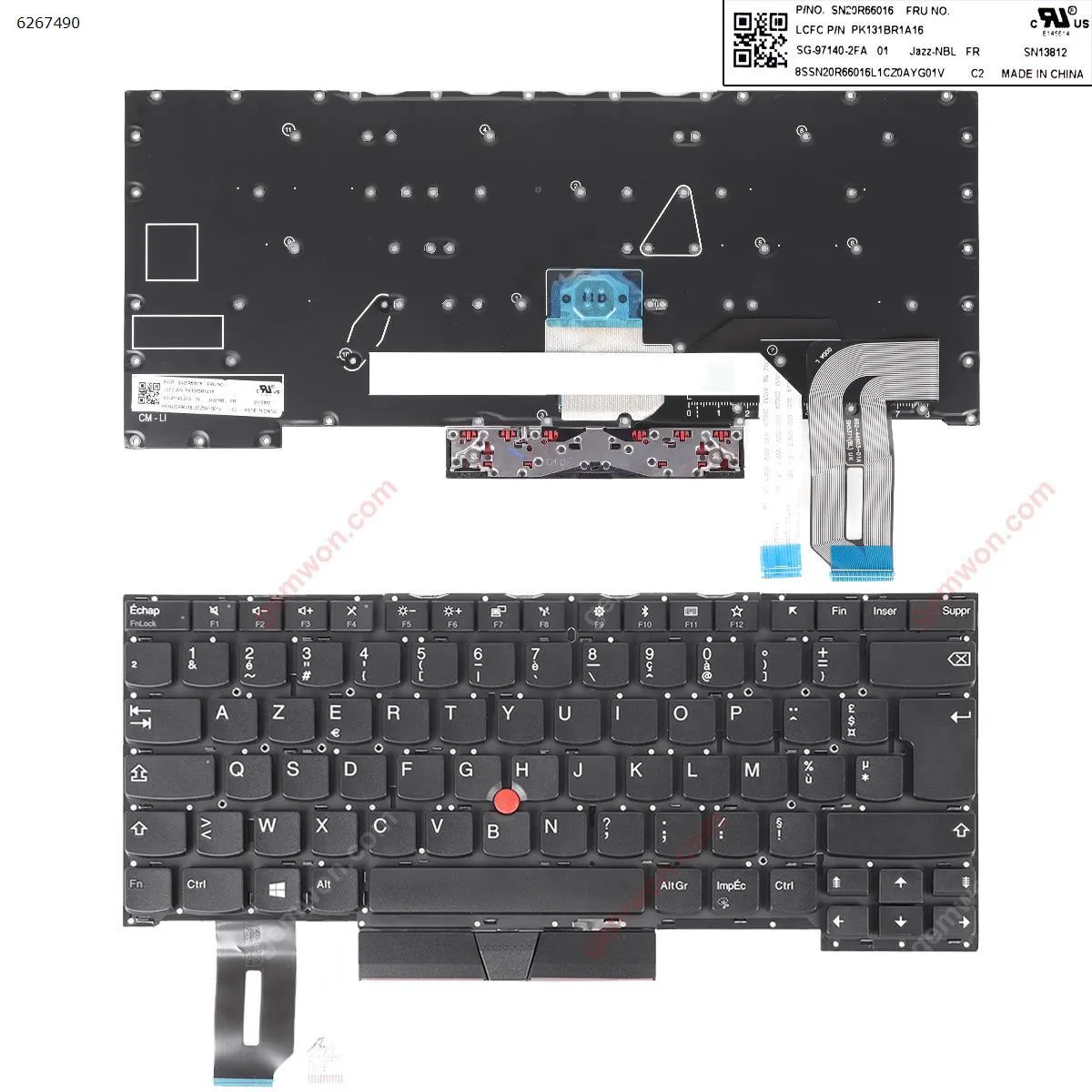 Picture of Lenovo ThinkPad T490s T495s BLACK(With Point,Without FRAME)
