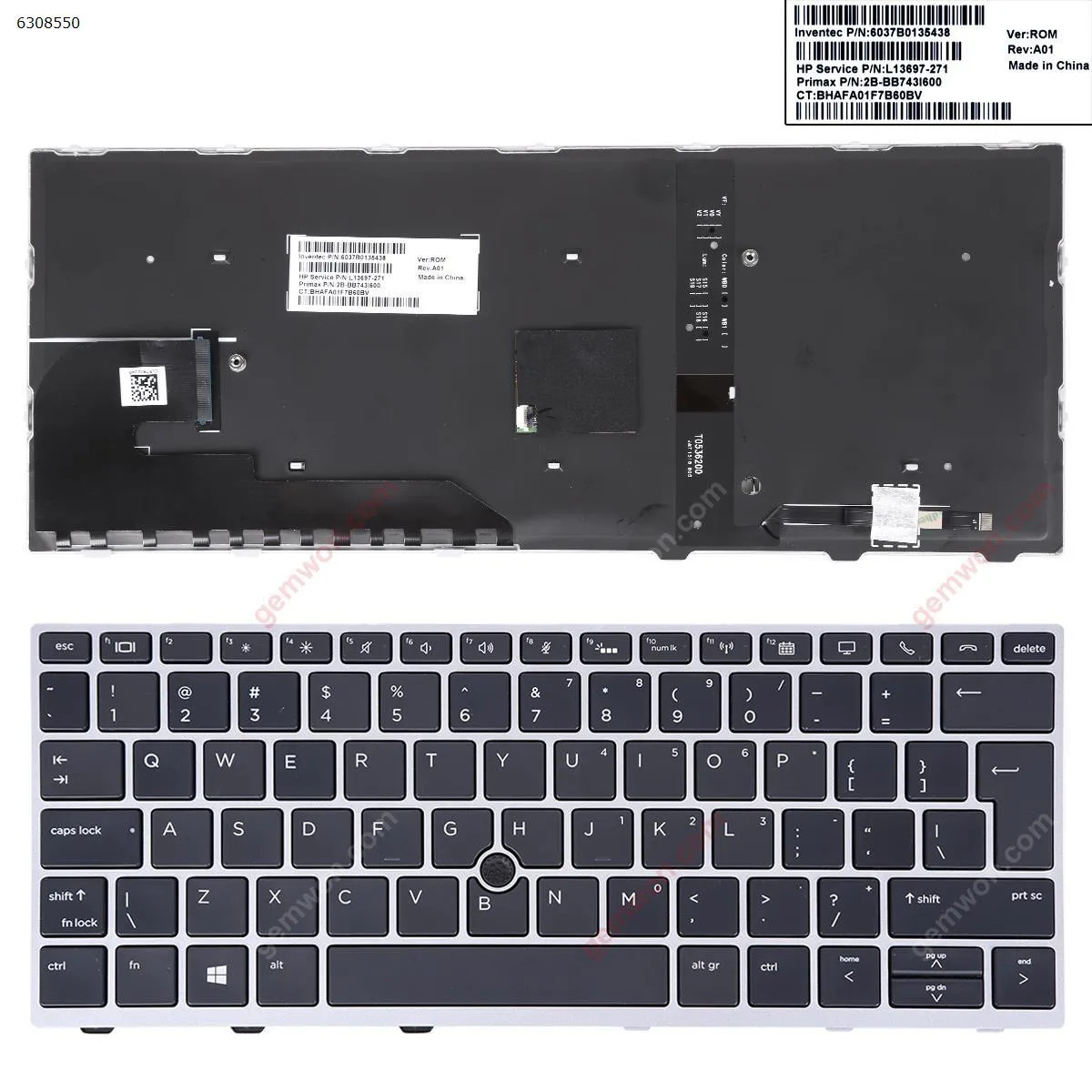 Picture of HP EliteBook 830 G5 SILVER FRAME BLACK (with point,Backlit,Win8)
