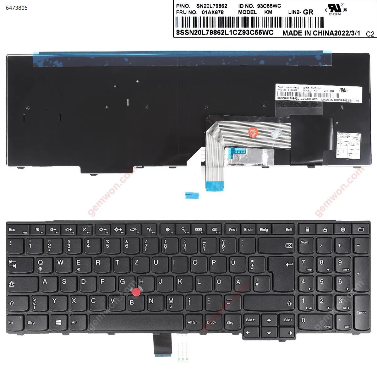 Picture of IBM ThinkPad E531 BLACK(with point stick For Win8) OEM