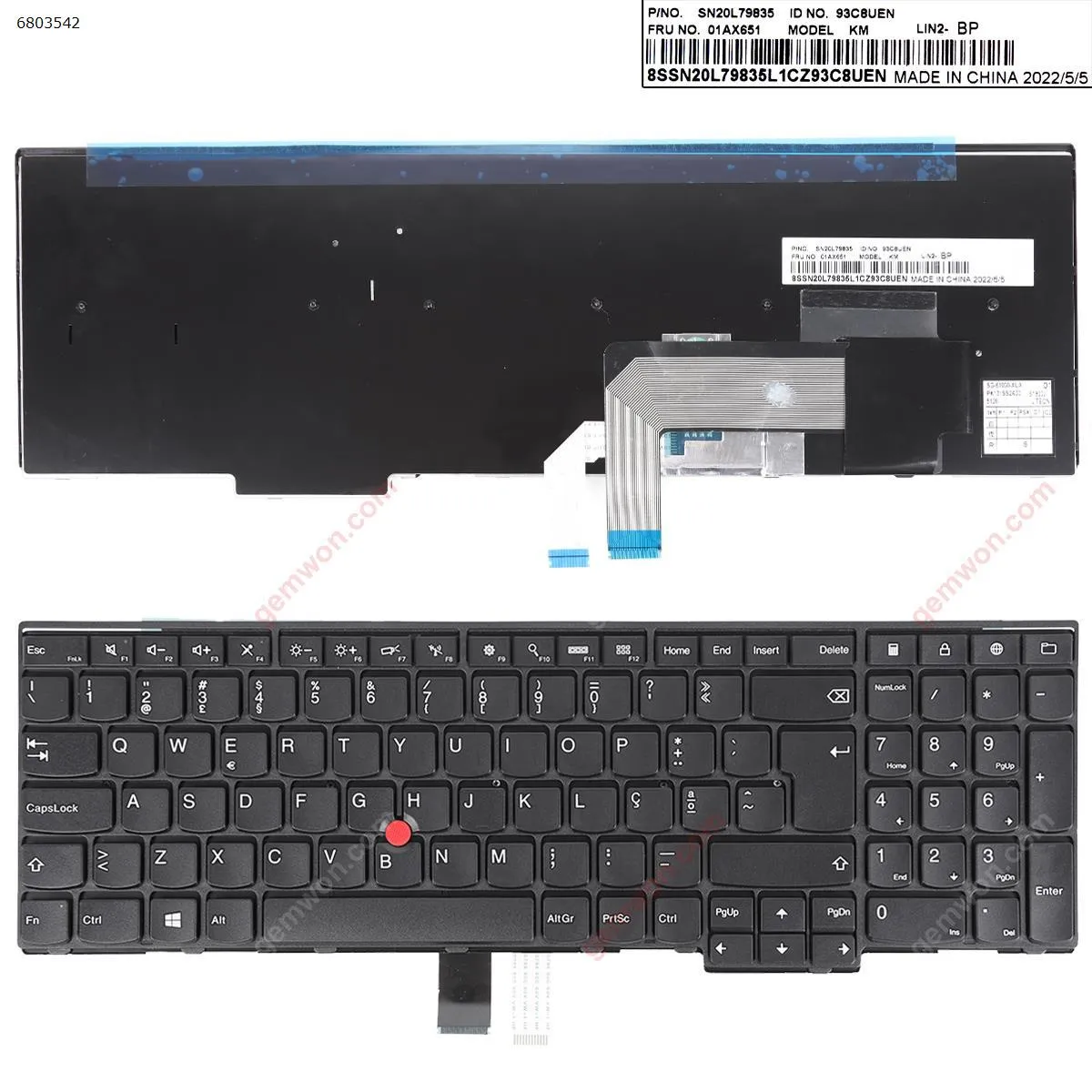 Picture of IBM ThinkPad E531 T540 BLACK(with point stick For Win8) OEM