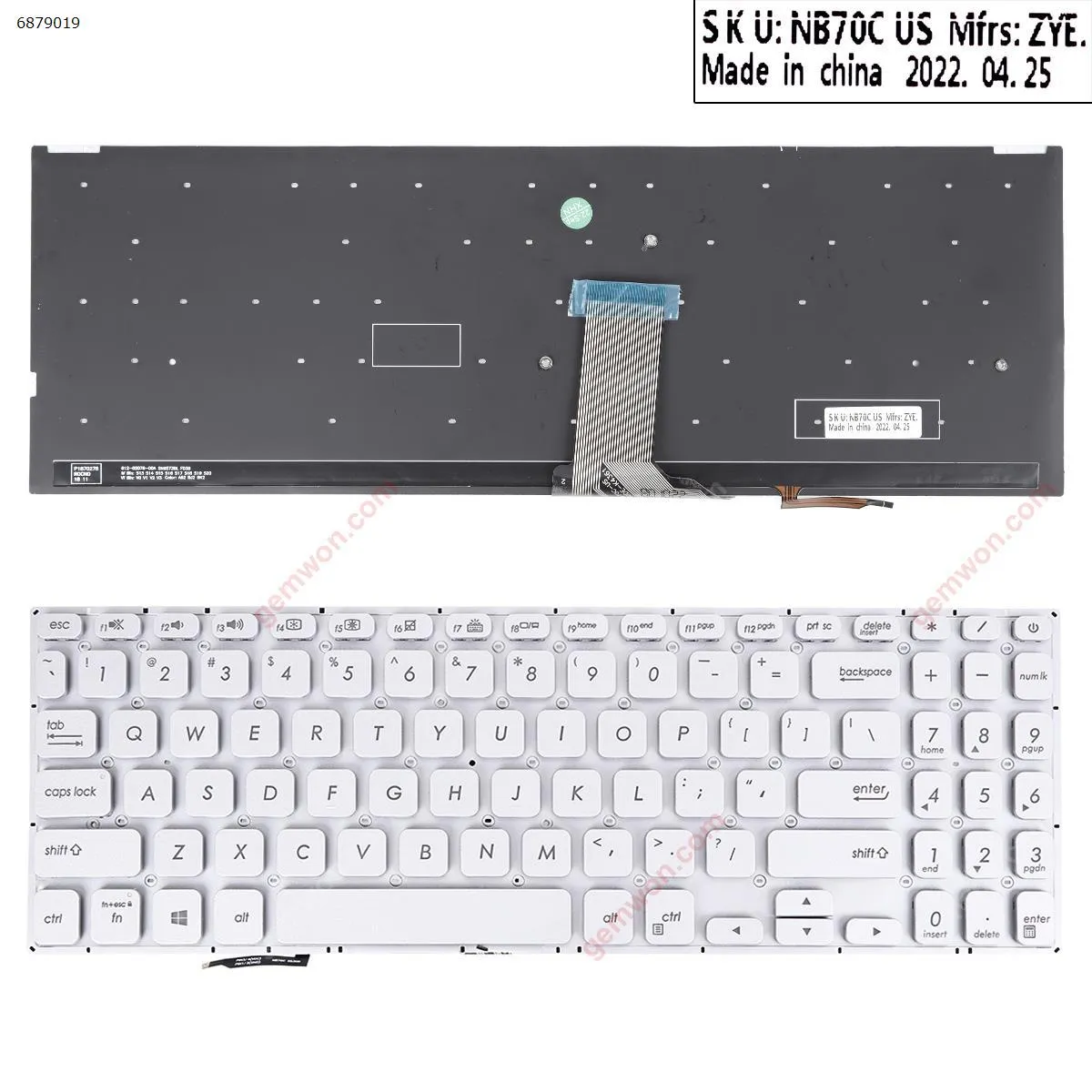 Picture of ASUS Vivobook S530UA S530UN S530FA S5300F S5300FN SILVER（Backlit,Without FRAME）