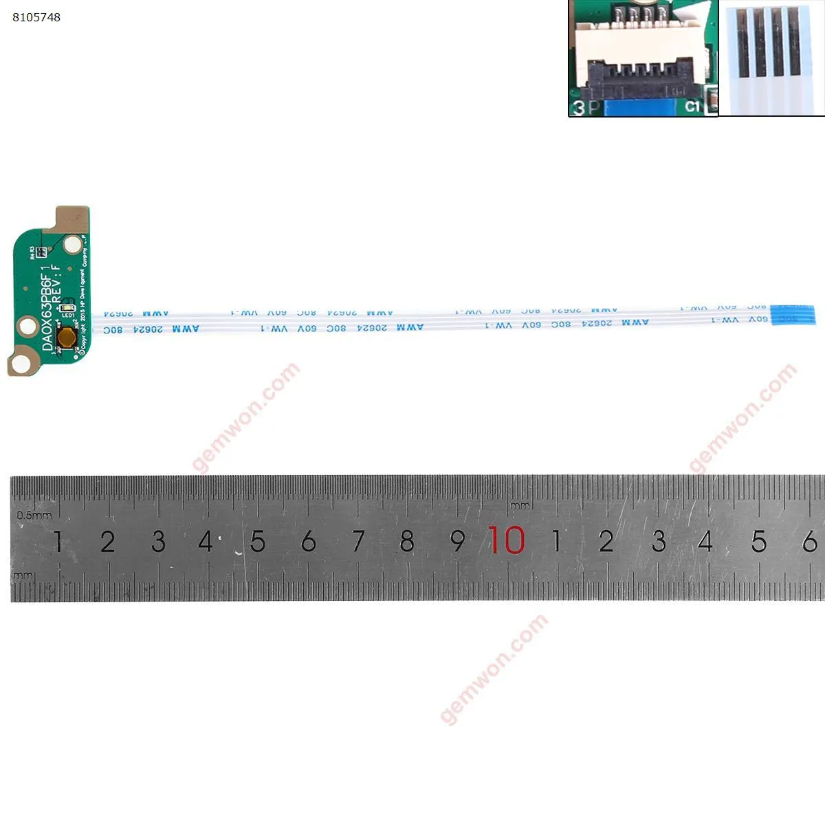 Picture of Power Button Board With Cable For HP ProBook 450 G3 455 470 G3