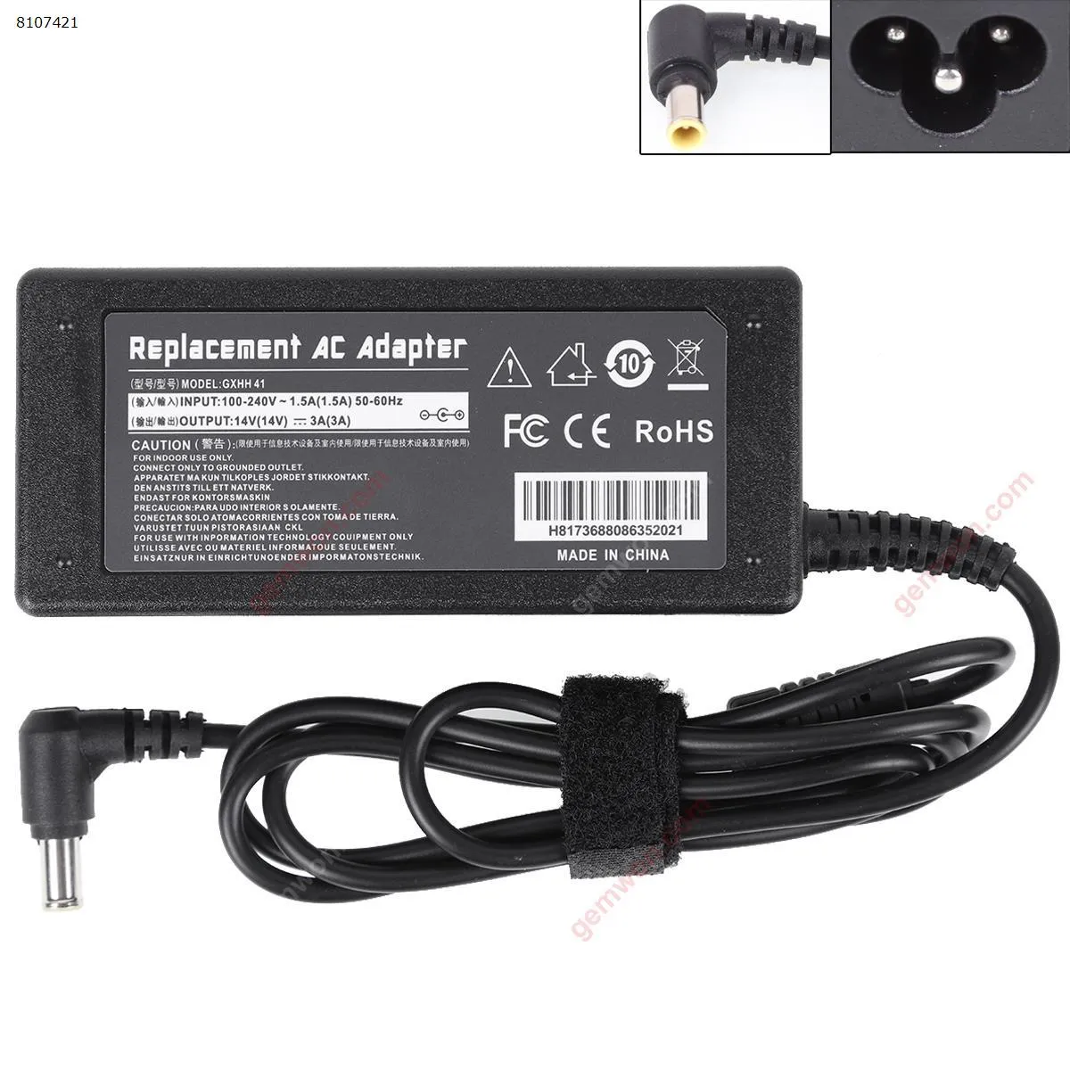 Picture of Samsung LTM1555 SCV420108 14V 3A 6.0*4.4mm 42w(High copy) .