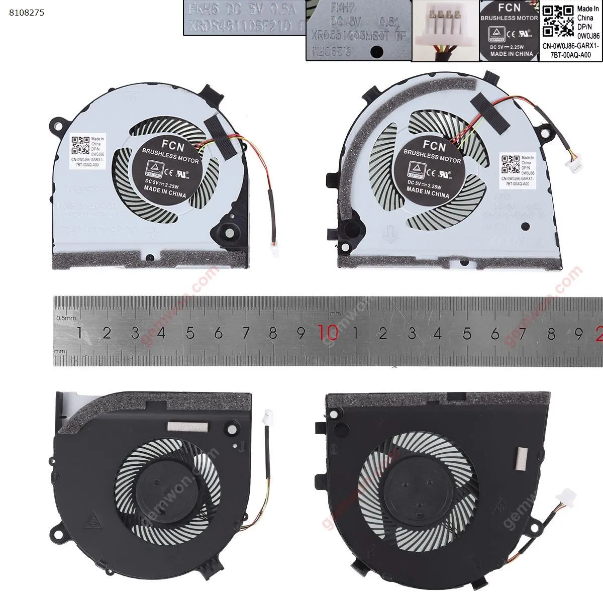 Picture of DELL G3 G3-3579 G5-5587( CPU+GPU fan,High copy，Version 1)