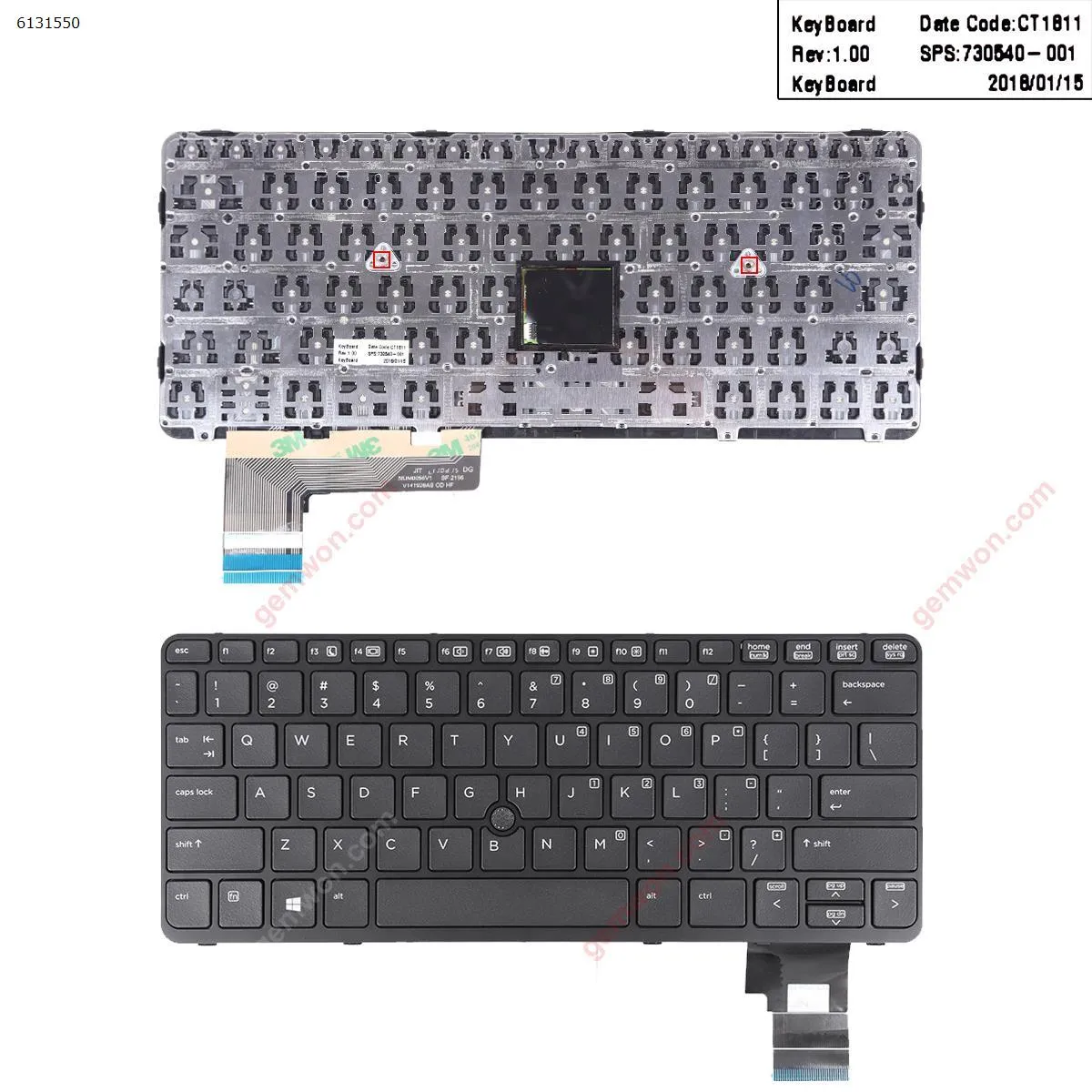 Picture of HP EliteBook 820 G1 BLACK FRAME BLACK (with point,Win8)