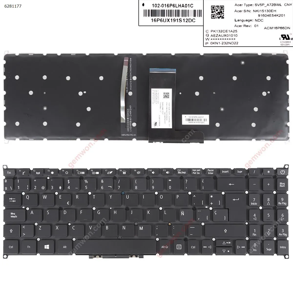 Picture of Acer Swift 3 SF315-41G SF315-51G N17P4 SF315-52G SF315-54G BLACK(Backlit,Without FRAME,win8)