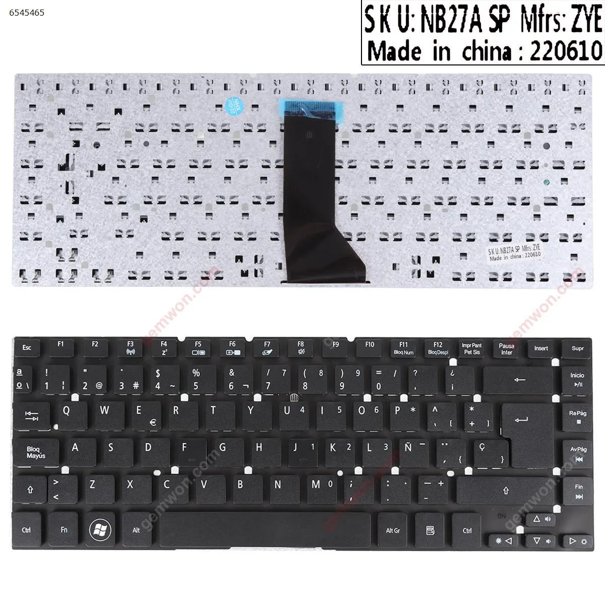 Picture of ACER AS3830T BLACK (Without foil)OEM