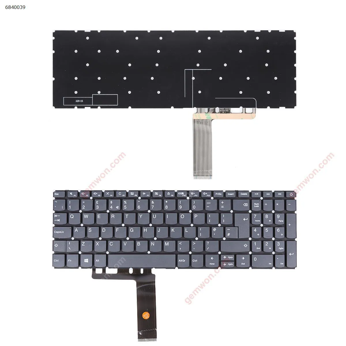 Picture of Lenovo IdeaPad 320-15ABR 320-15IAP 320-15AST 320-15IKB 320-15ISK GRAY win8(Without FRAME) 