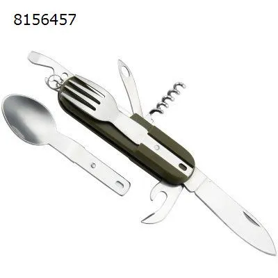 Picture of Camping tableware stainless steel knife fork spoon picnic tools foreign trade original single outdoor articles multifunctional folding tableware