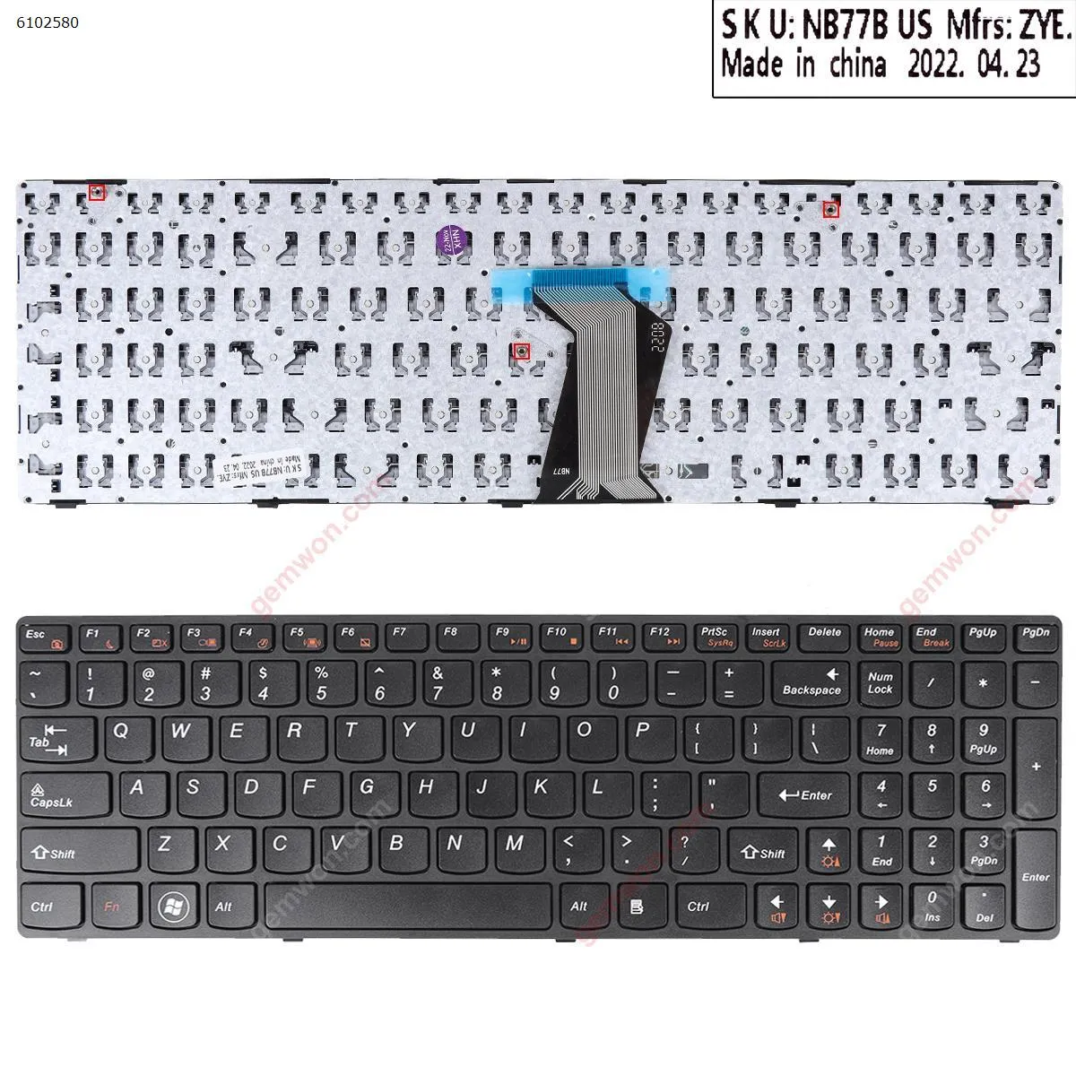 Picture of LENOVO Ideapad Z580 V580 G580 BLACK FRAME BLACK OEM