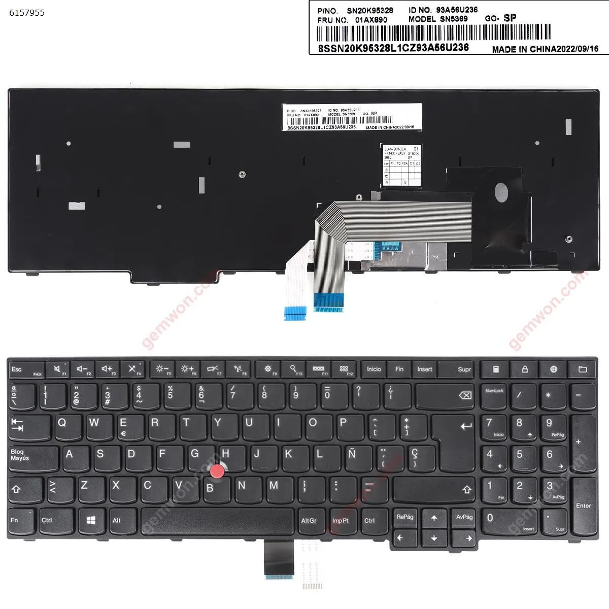 Picture of Thinkpad E555 E550 BLACK FRAME BLACK(With Point stick,Win8 )