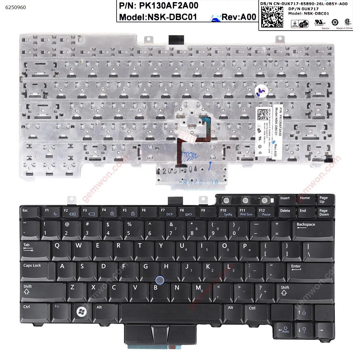 Picture of DELL Latitude E6400 E6410 E6500 E6510,Precision M2400 M4400 M4500 BLACK(With Point stick) RENEW