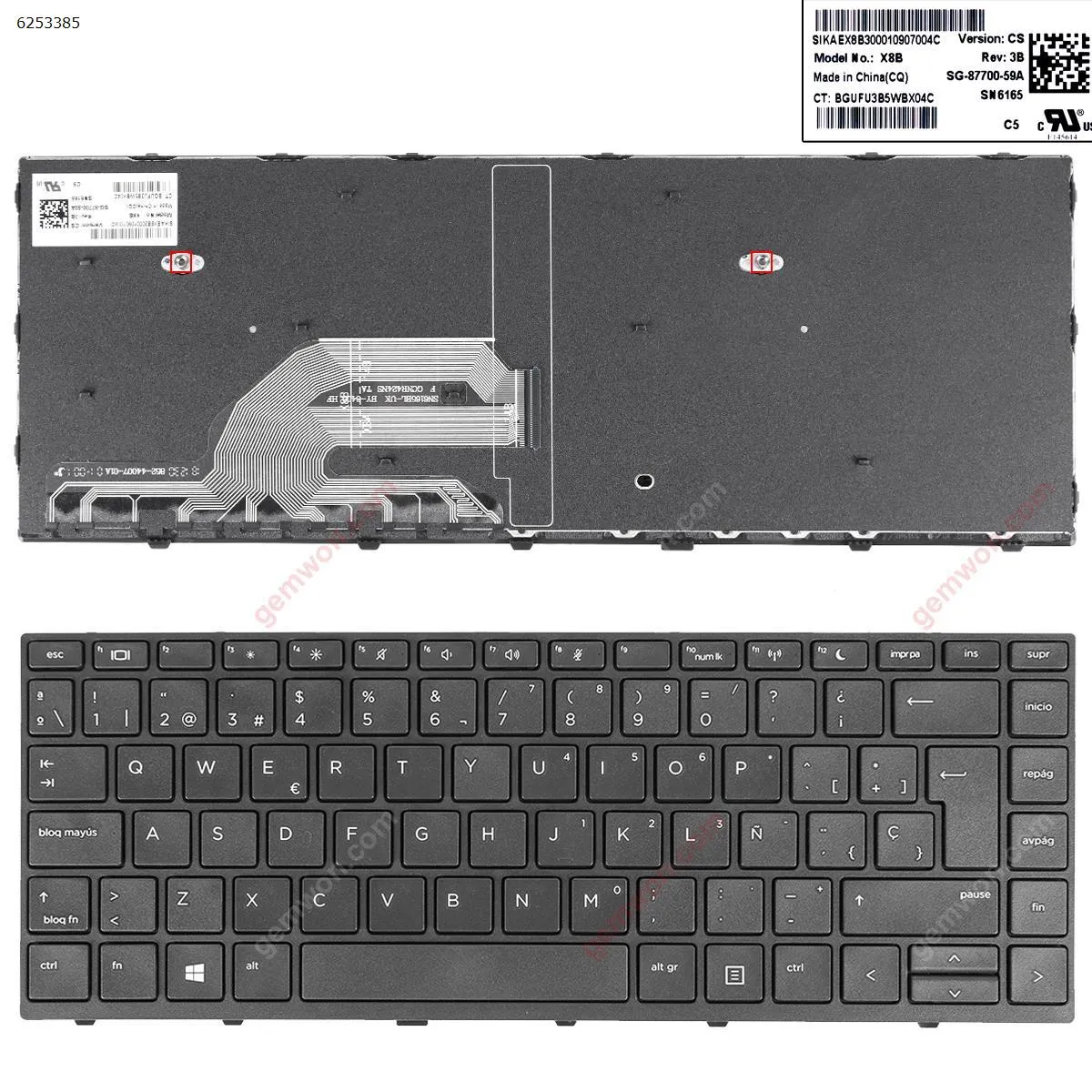 Picture of HP Probook 430 G5 440 G5 445 G5 BLACK FRAME BLACK WIN8