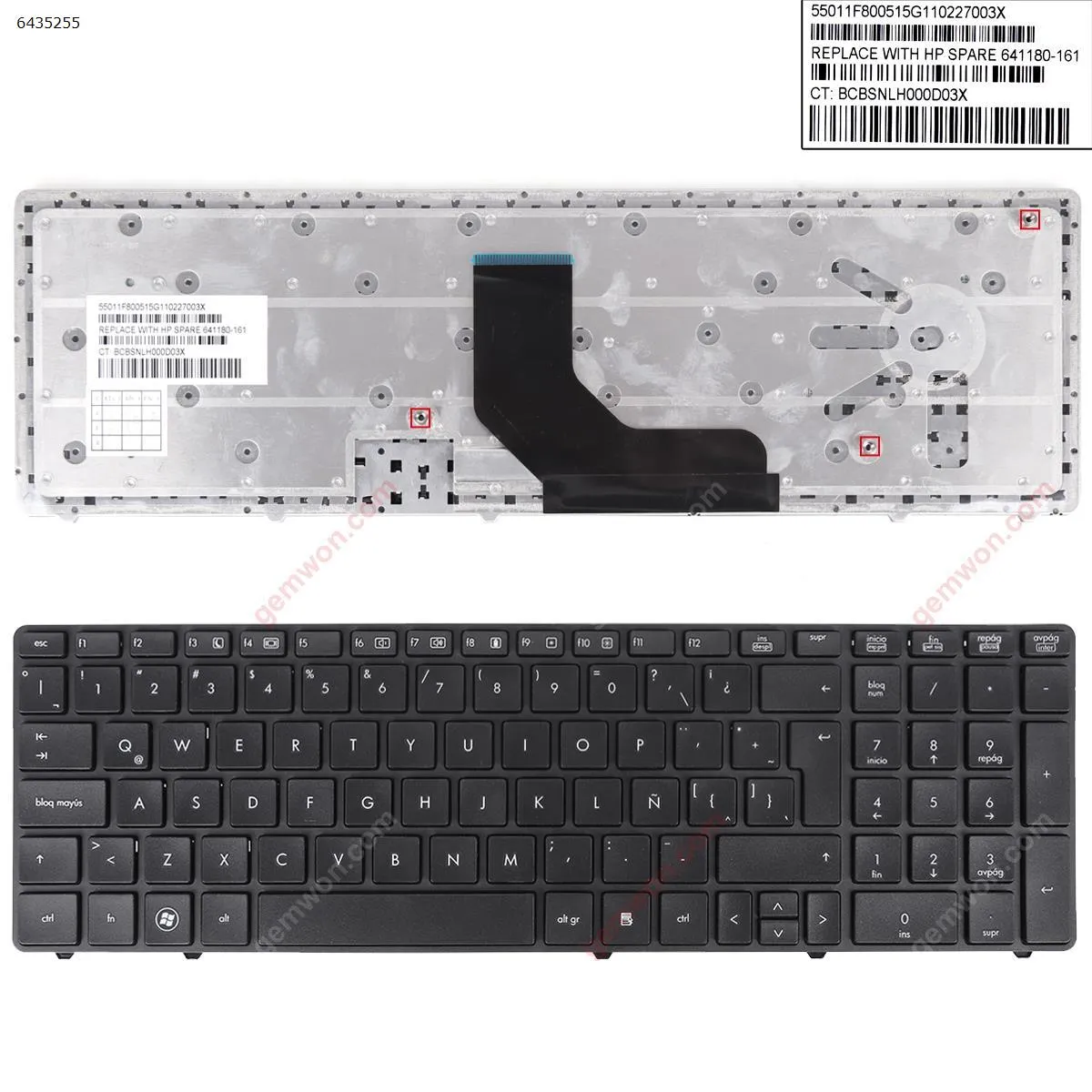 Picture of HP ProBook 6560B/EliteBook 8570P 8560P  BLACK FRAME BLACK(Without Point stick)