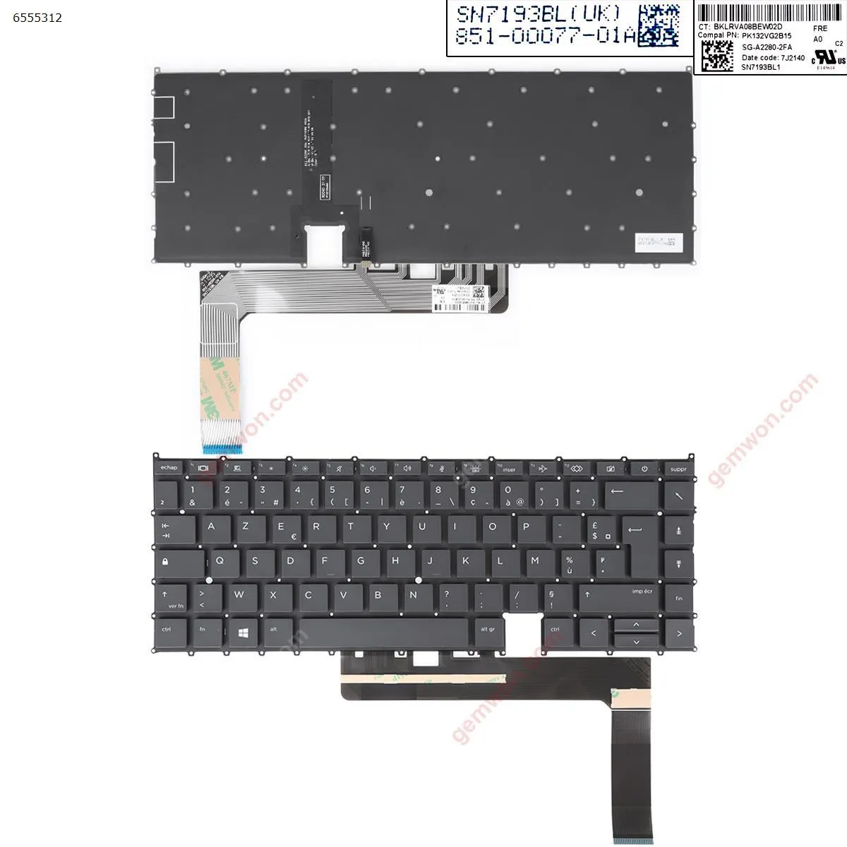 Picture of HP EliteBook x360 1040 G7 1040 G8 BLACK（Backlit，Without FRAME）