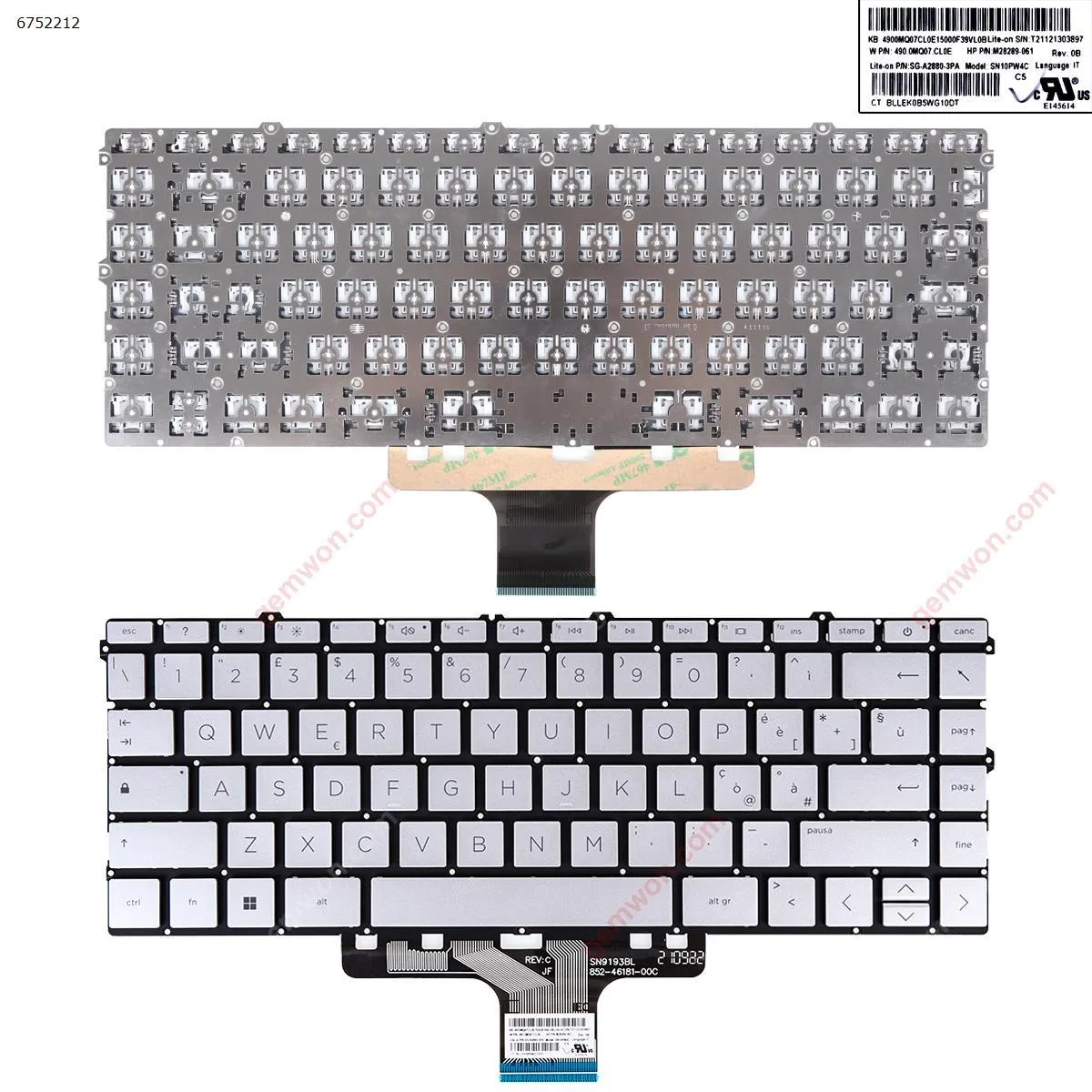 Picture of HP pavilion X360 14-DV 14-DW 14-DV0003TX SILVER（Without FRAME）