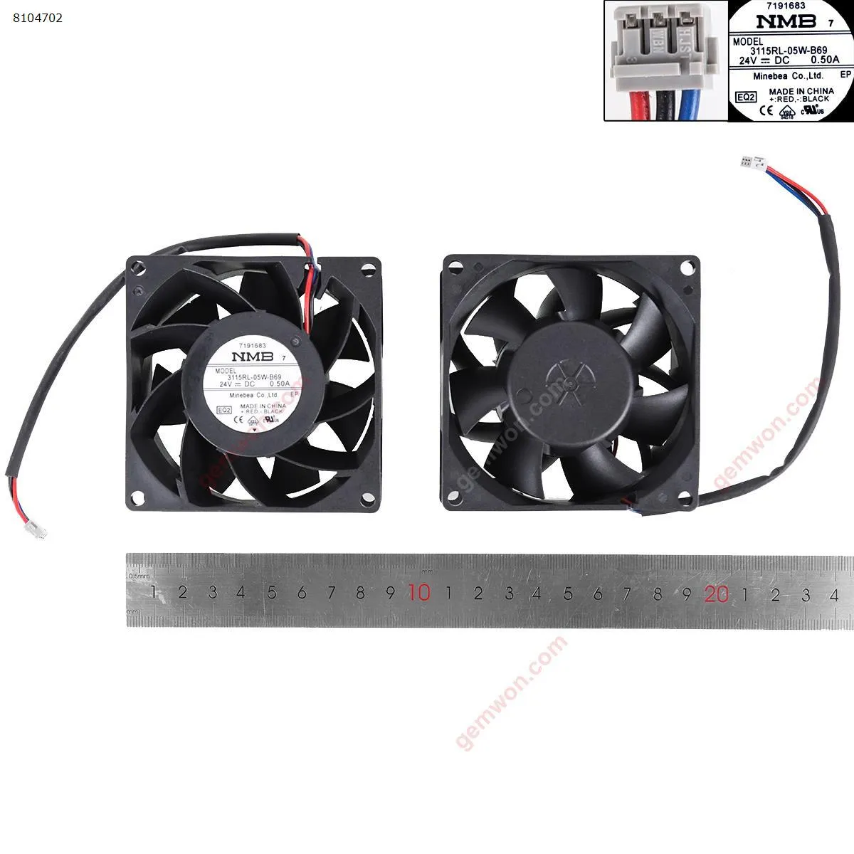 Picture of NMB 3115RL-05W-B69/B60 8038 24v 8cm 0.5A.