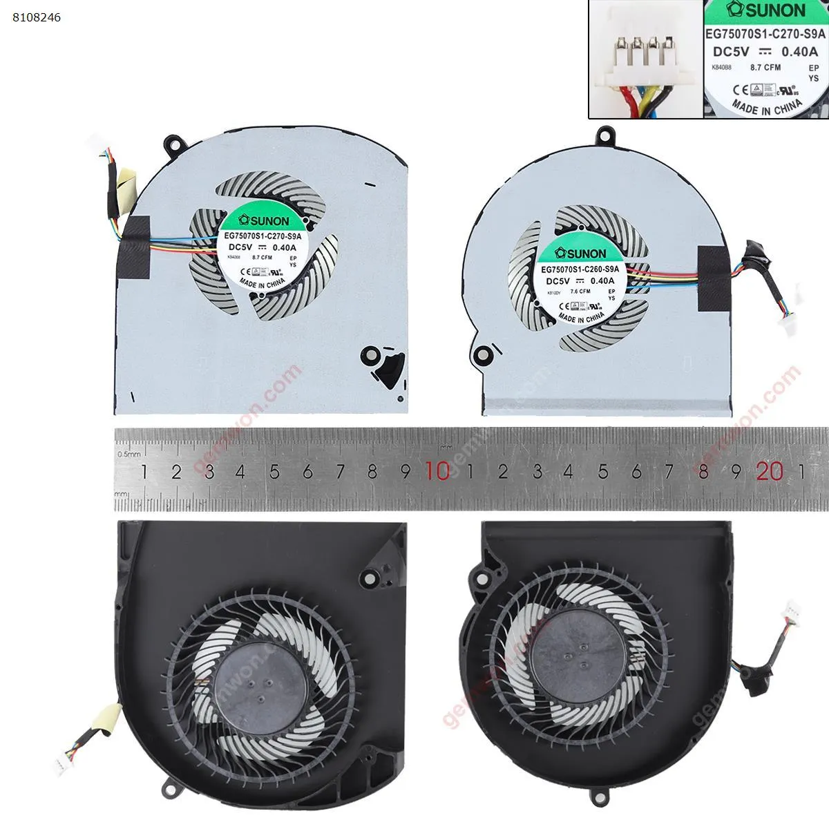 Picture of Dell Alienware 15 R3 R4 P69F Laptop CPU dan GPU Cooling Fan（ORG）.