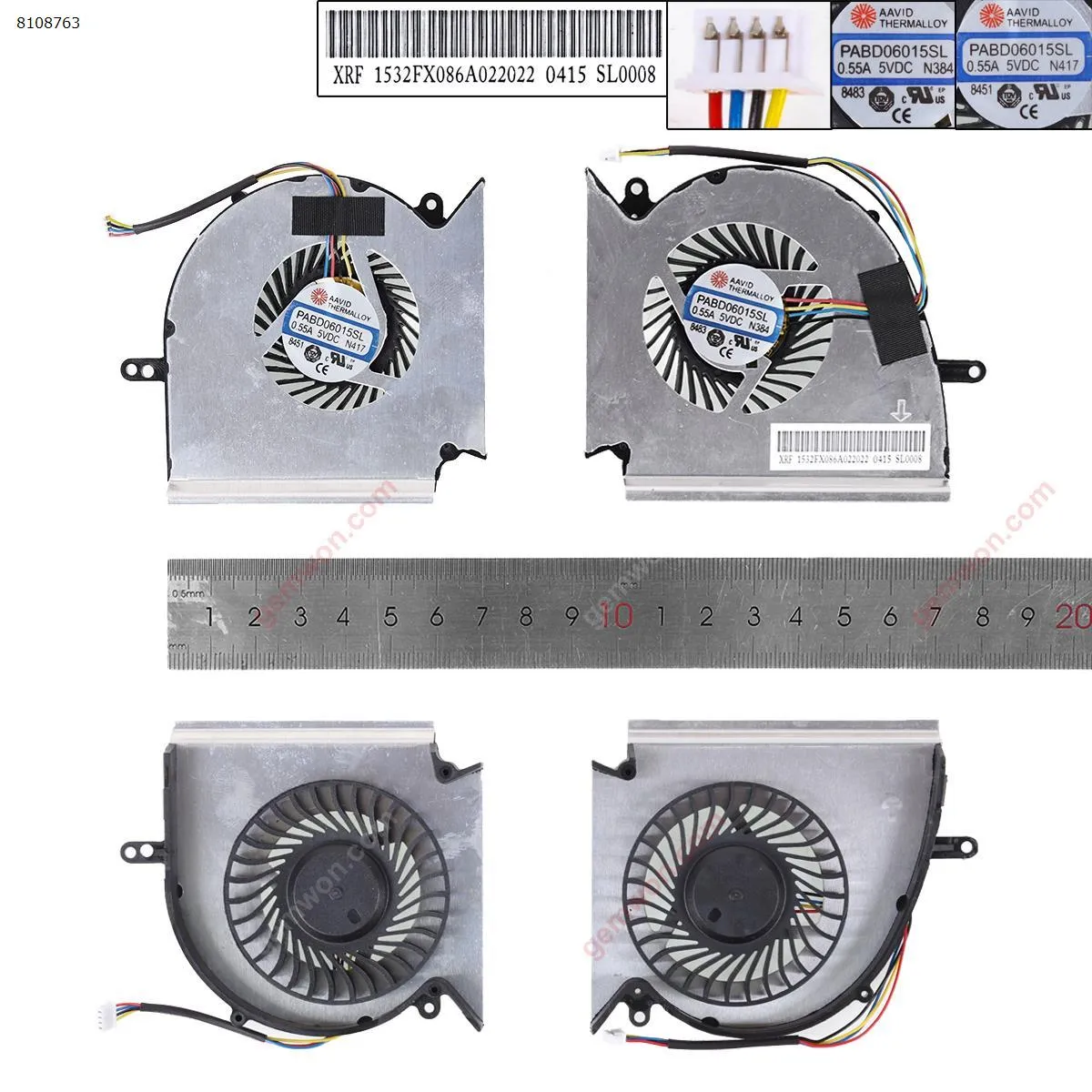 Picture of Laptop fan for MSI GE75 GP75 GL75 WE75 VR MS-17E2/E4/E5/E7（High copy，L+R）