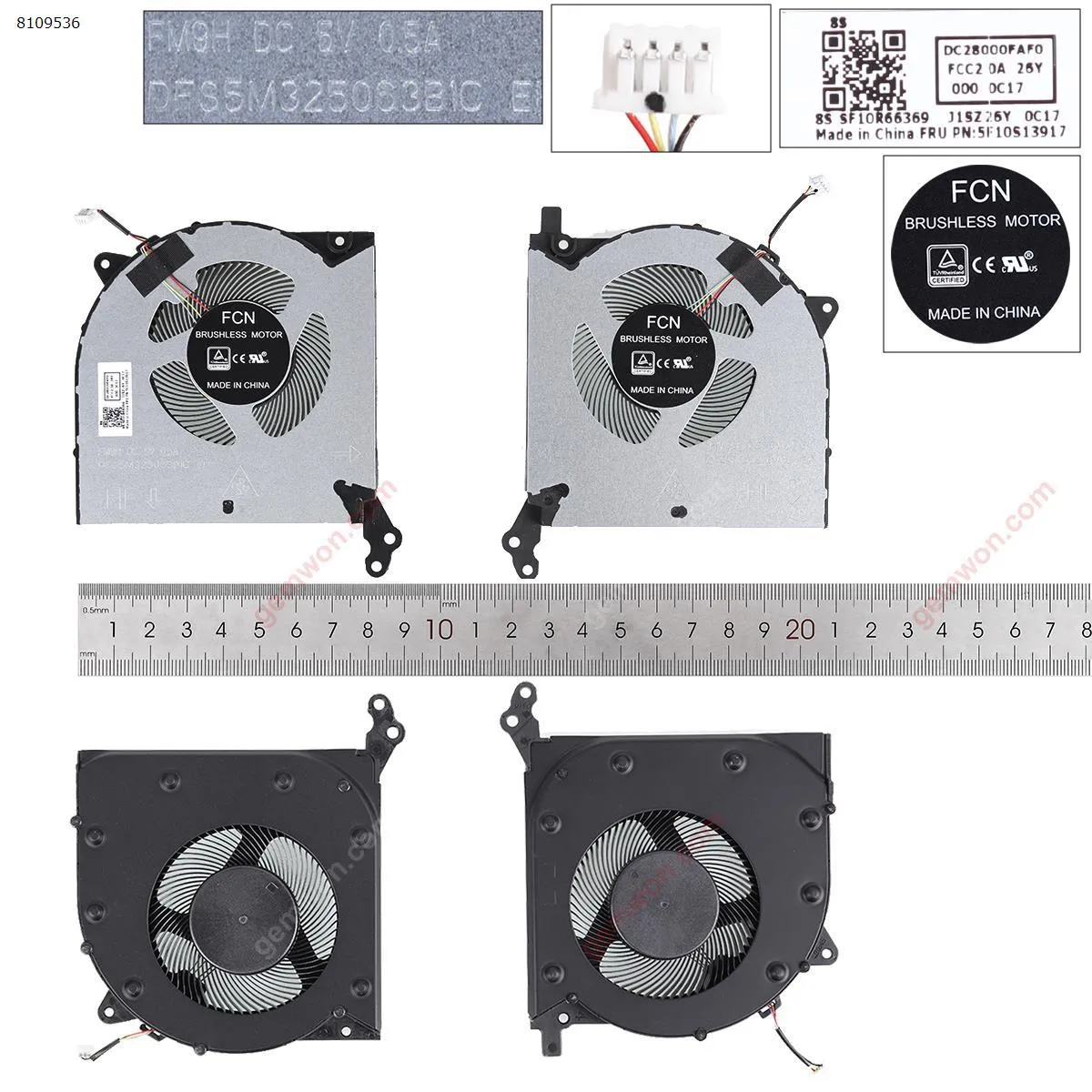 Picture of LENOVO 2020 R7000 Y550-15 Y7000P CPU+GPU 5V With cover，ORG