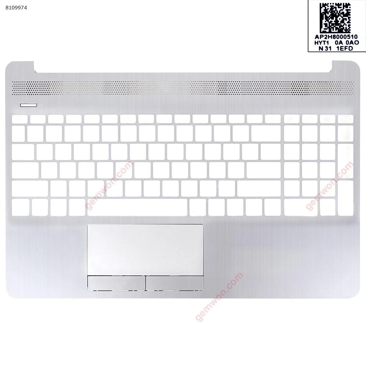 Picture of HP 15-DW 15S-DU 15S-DY 250 G8 Palmrest Upper Case Silver Without touch.