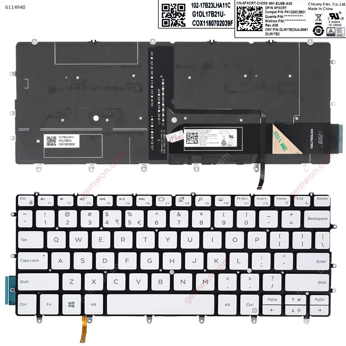 Picture of Dell XPS 13 9370   9380  WHITE (Backlit, Win8)
