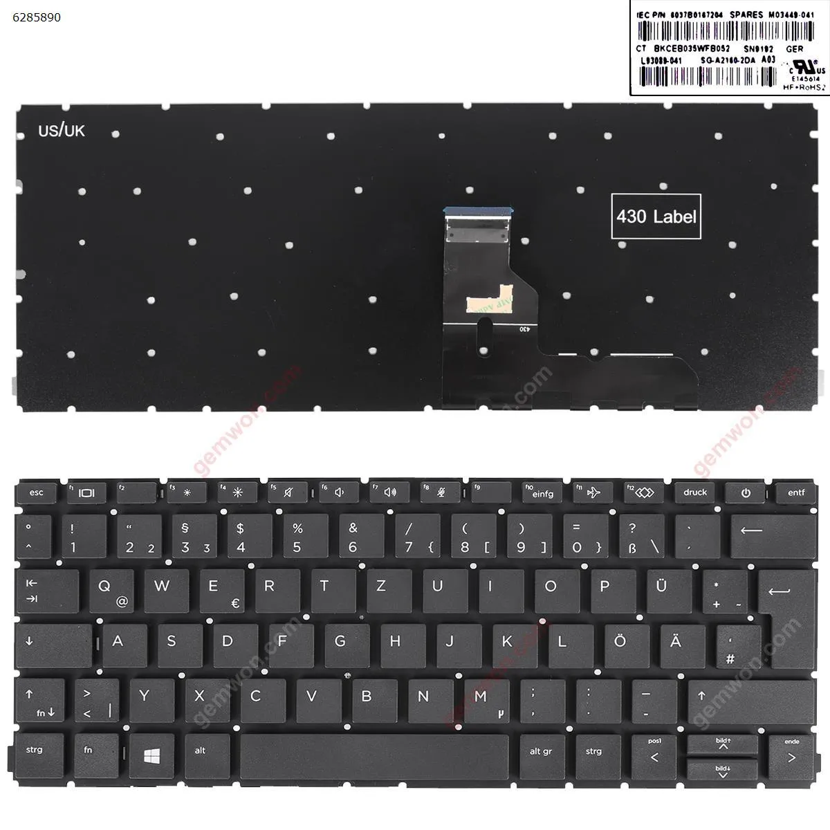 Picture of HP ProBook 430 G8 435 G8 BLACK(Without FRAME)