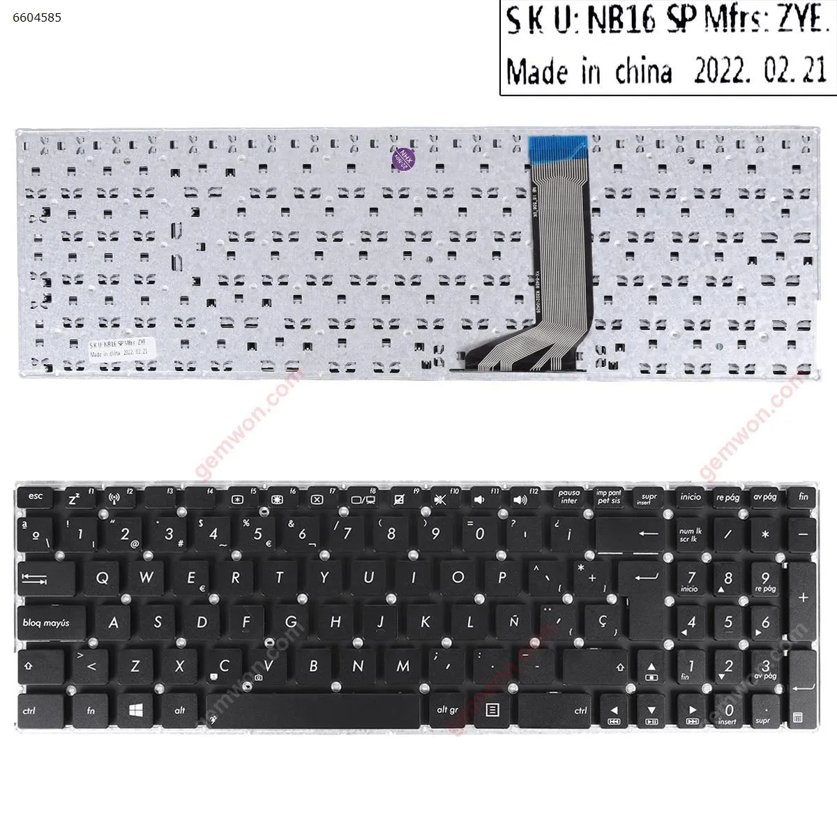 Picture of ASUS A556U A556UA A556UB A556UF A556UJ A556UR A556UV A556 X556 BLACK(Without FRAME,Without Foil,Win8)