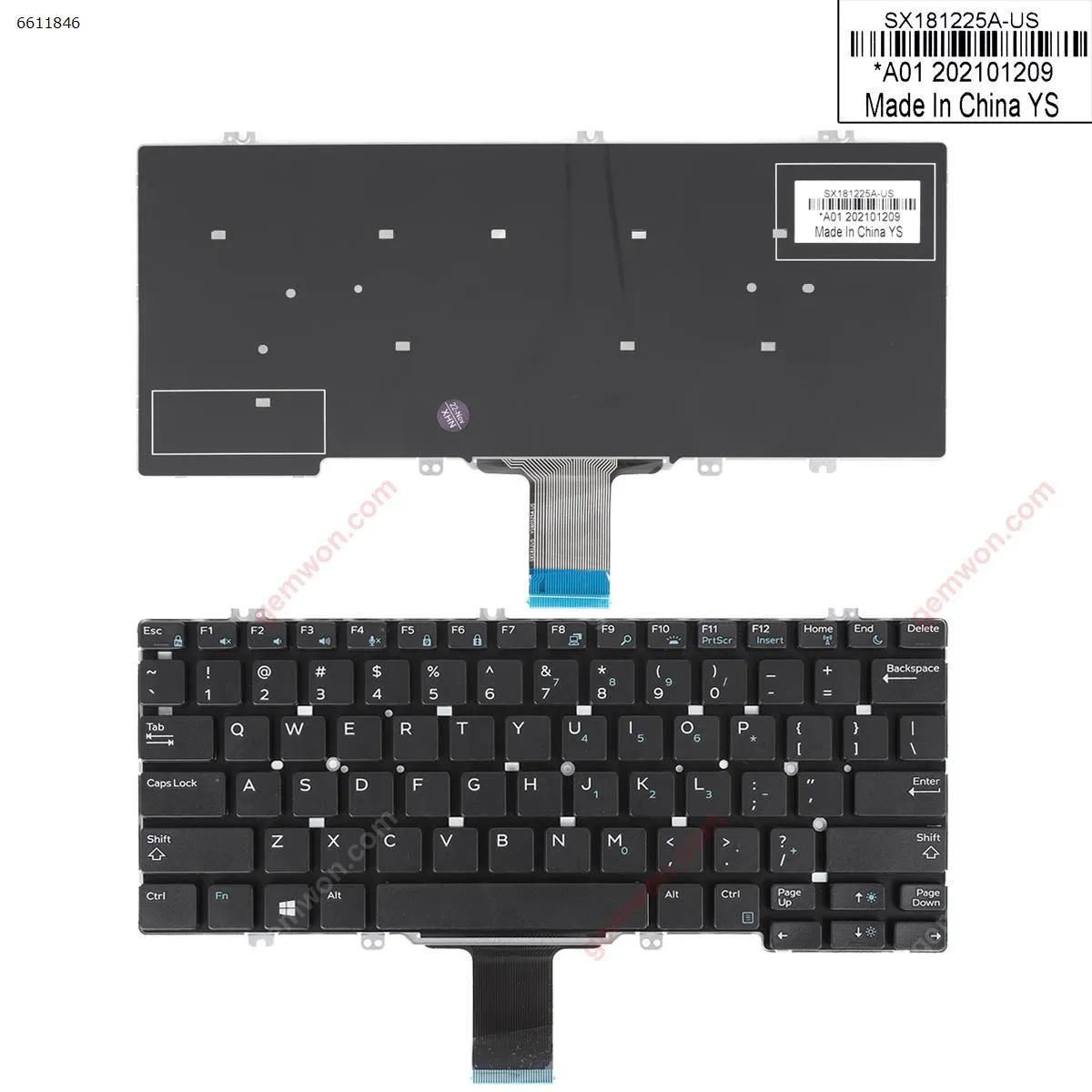 Picture of Dell Latitude E5280 E5289 E7280 E7390 BLACK（Without FRAME）