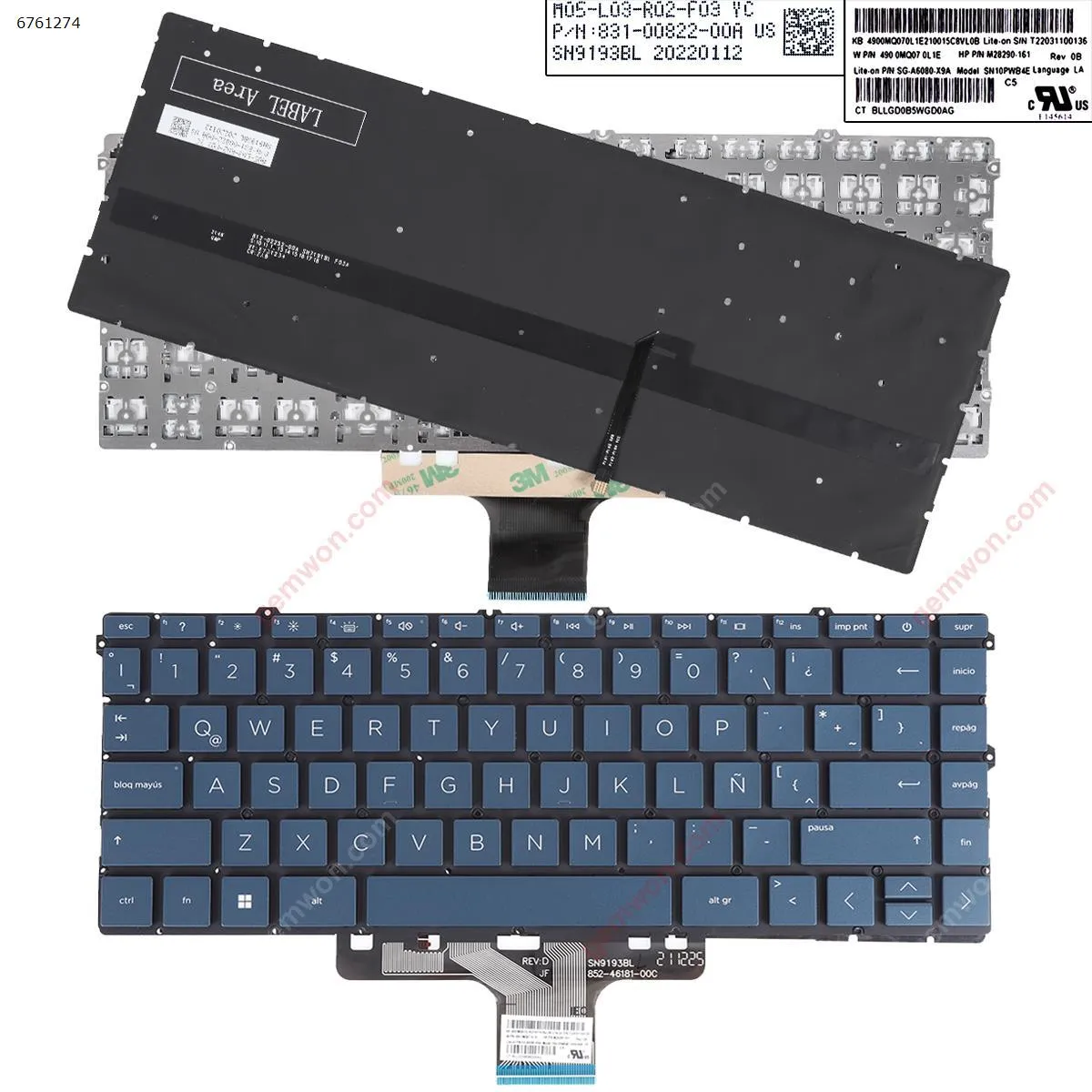 Picture of HP pavilion X360 14-DV 14-DW 14-DV0003TX Blue（Backlit，Without FRAME）