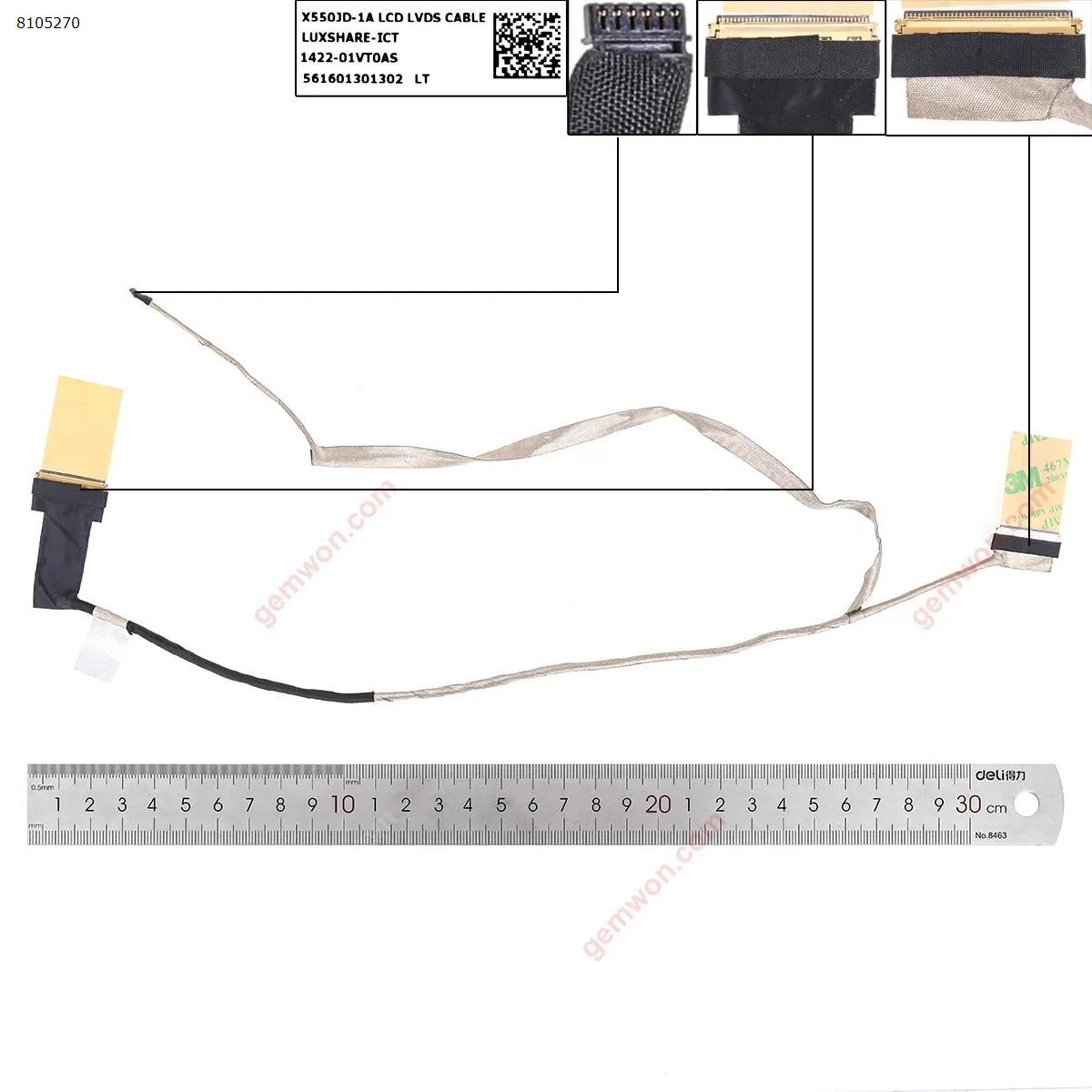 Picture of ASUS X550，Motherboard Interface 40Pin,LCD Screen Interface 40Pin.
