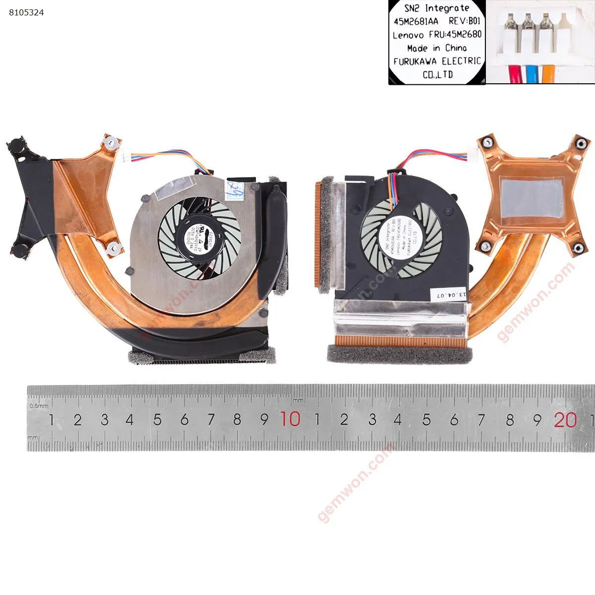 Picture of Laptop fan for Lenovo ThinkPad T410S T410Si CPU fan / Heatsink ,Integrated graphics.（Original ）