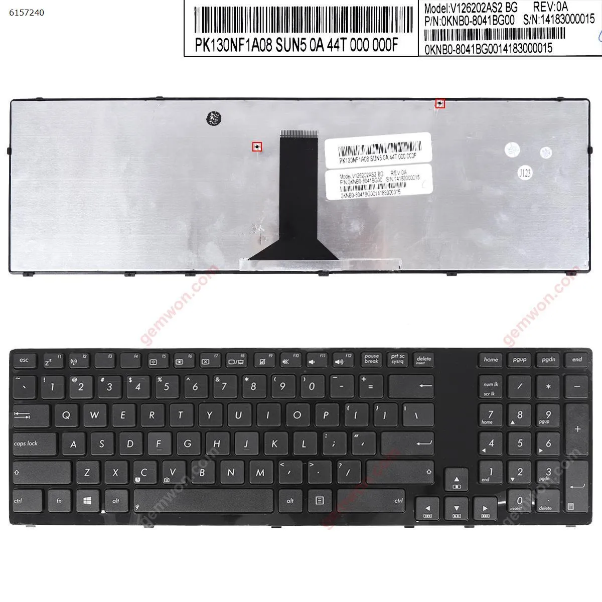 Picture of ASUS K95 K95V K95VB K95VJ K95VM X93 X93S X93SM X93SV GLOSSY FRAME BLACK WIN8