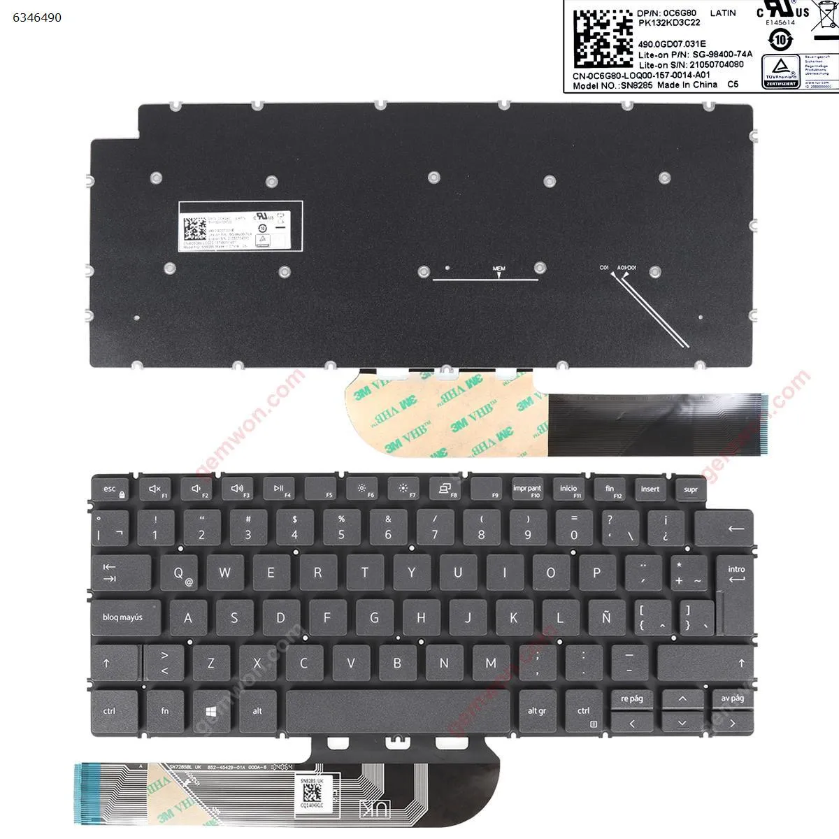 Picture of Dell Inspiron 13 5390 5391 7391 14 5493 5498 7490 7491 GRAY ( Without FARME)