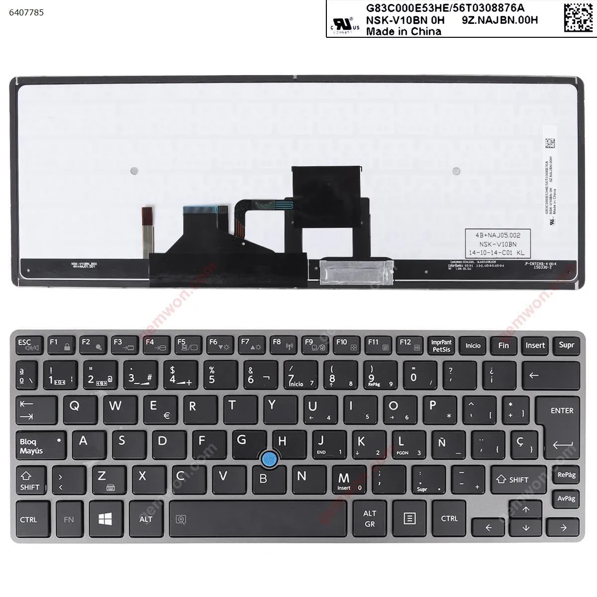 Picture of TOSHIBA Z30 GRAY FRAME BLACK(Backlit,For Win8,With Point stick)