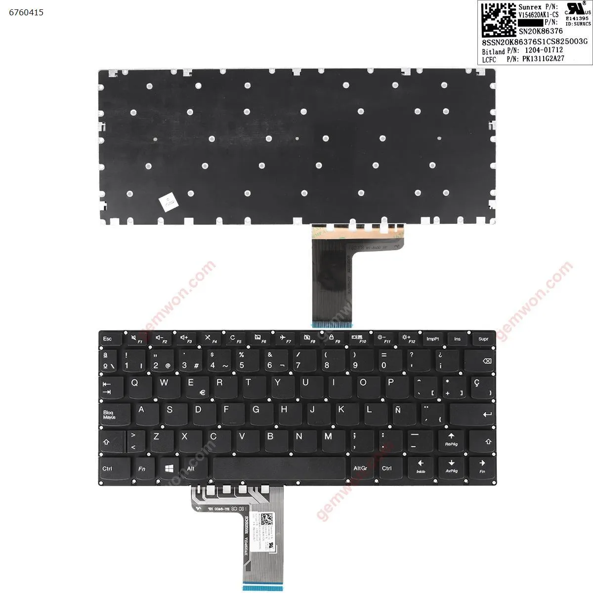 Picture of Lenovo Yoga 310-11 310-11IAP 710-11 710-11IKB 710-11ISK BLACK win8(Without FRAME)