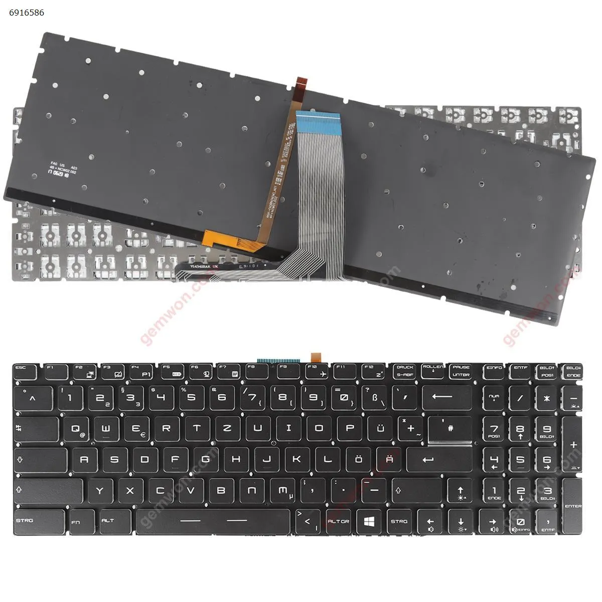 Picture of MSI GT72 GS60 GS70 WS60 GE72 GE62 BLACK (Full Colorful Backlit,Without FRAME,WIN8)