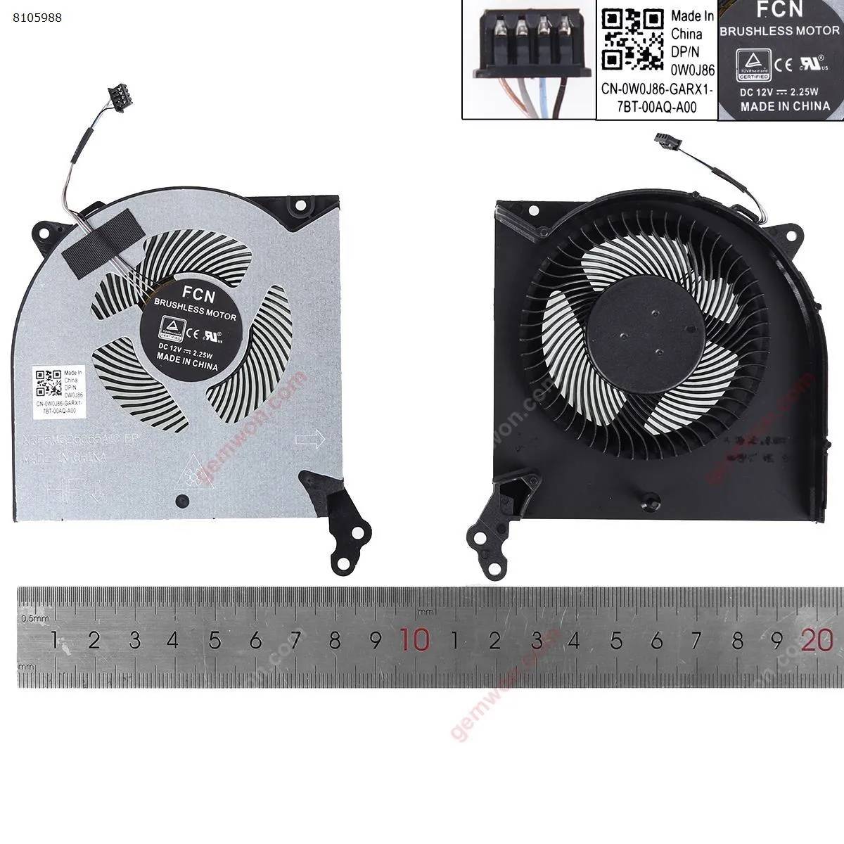 Picture of LENOVO 2020 R7000 Y550-15 Y7000P CPU 12V，（High copy）.
